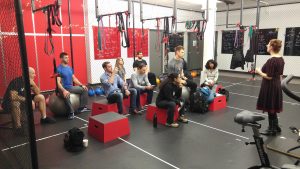 stacee mandeville speaks at trainer meet up